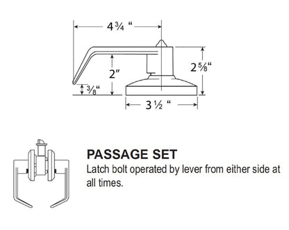 SND Series Passage Cylindrical Lock L6